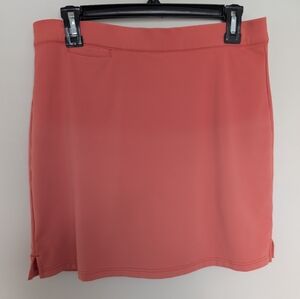 Peter Millar Women's Skort Medium Coral Performance Golf Pickleball UPF 50+